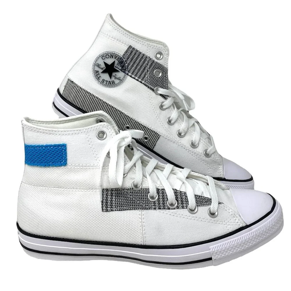 Converse Ctas HI White Sail Blue High Top Shoes Men Size Sneakers Canvas 168746C